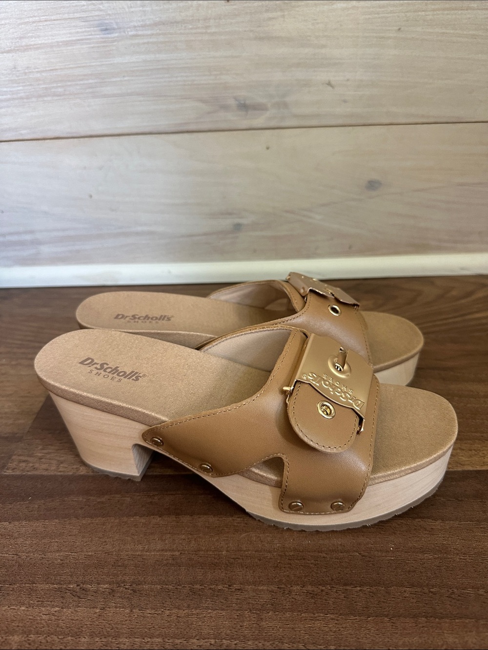 Dr. Scholl's Original Max Too Platform Sandal-Honey Leather-Size 7-NWT- OTO - Picture 3 of 8